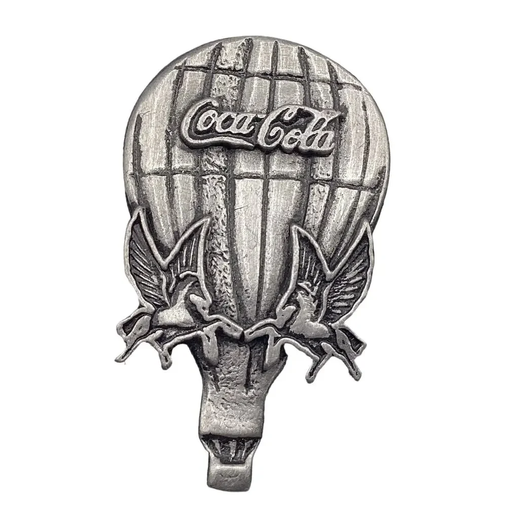 Coca-Cola Vintage Pewter Kentucky Derby Festival Great Balloon Race Pin in Case